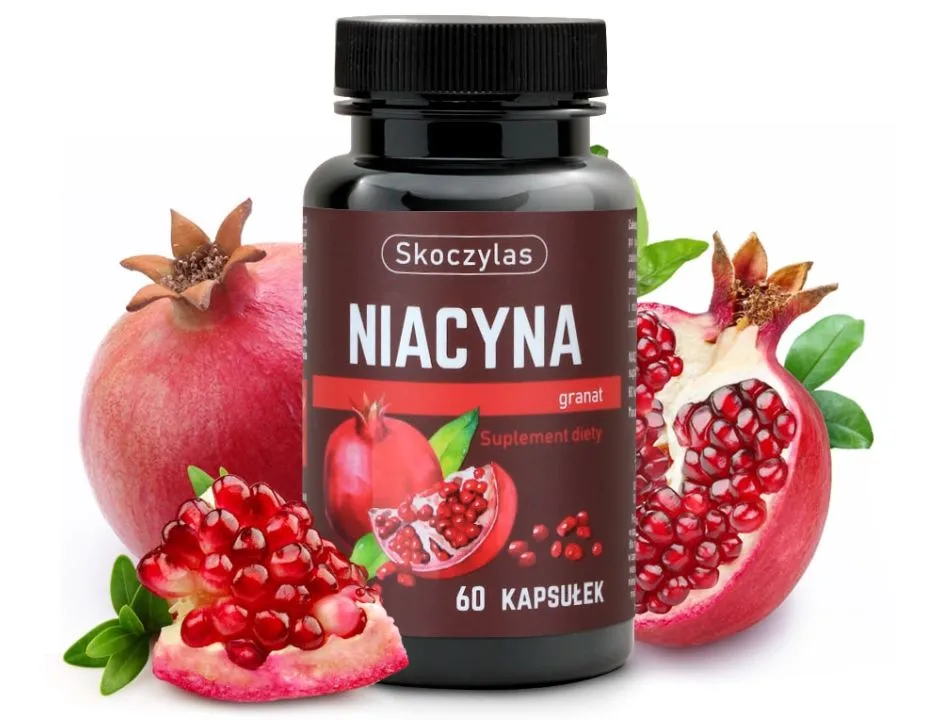 Niacyna z granatem <br> 60 kapsułek 1 Niacyna z granatem <br> 60 kapsułek