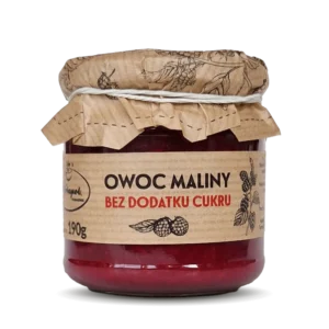 Konfitura Malinowa bez Cukru 190g – 71% Owoców | Naturalna Słodycz | Herbapol