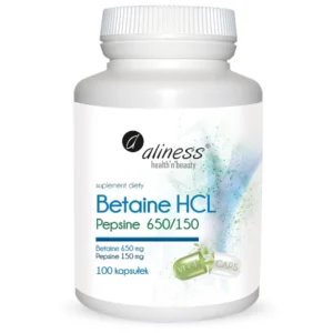 Betaine HCL, Pepsyna 650/150 mg x 100 kapsułek