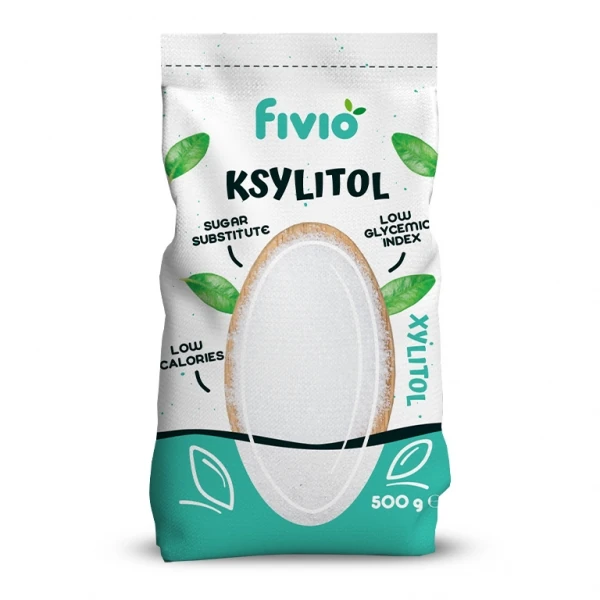 Ksylitol - naturalny słodzik z brzozy | 500g 1 Ksylitol 500g fivio – naturalny słodzik z brzozy | Zdrowa alternatywa cukru