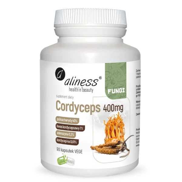 Cordyceps 400 mg | 90 kapsułek VEGE 1 Cordyceps 400 mg | Wsparcie energii i witalności