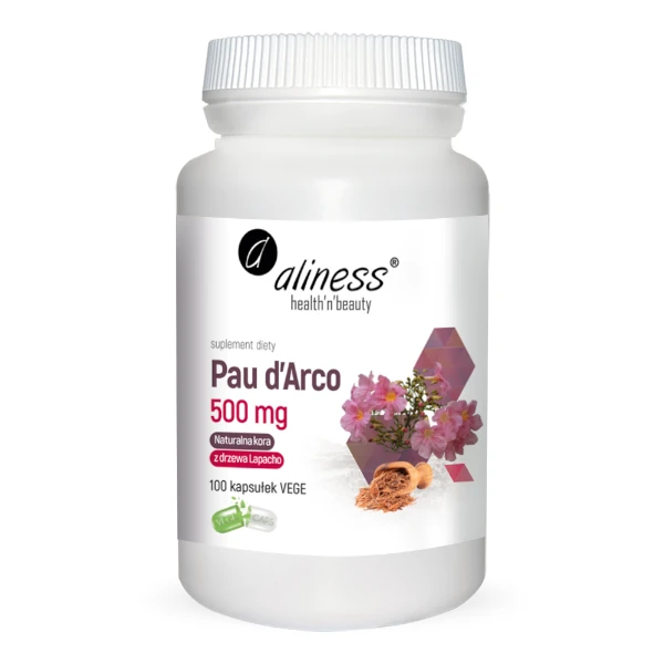 Pau d’Arco 500 mg | 100 kapsułek VEGE 1 Pau d’Arco 500 mg | Naturalne wsparcie odporności