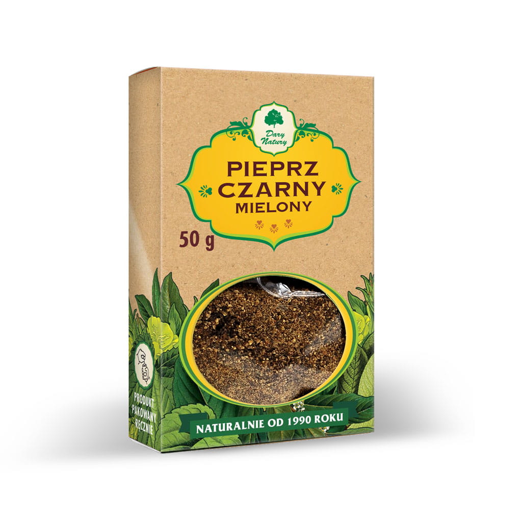 Pieprz Czarny Mielony | 50g 1 Pieprz Czarny Mielony 50g | Intensywny smak i naturalne wsparcie trawienia