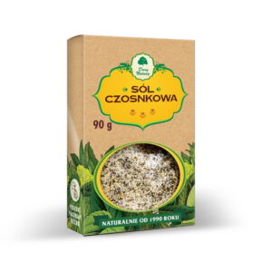 Sól czosnkowa 90 g – naturalna przyprawa z czosnkiem i czosnkiem niedźwiedzim | Dary Natury