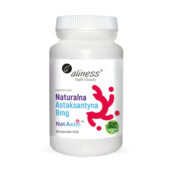 Naturalna Astaksantyna NatAxtin 8 mg | 60 kapsułek 1 Naturalna Astaksantyna NatAxtin™ 8 mg | Siła natury z alg pustyni Atacama