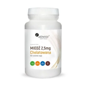 Miedź Chelatowana 2,5 mg Aliness | Wsparcie dla układu odpornościowego i nerwowego