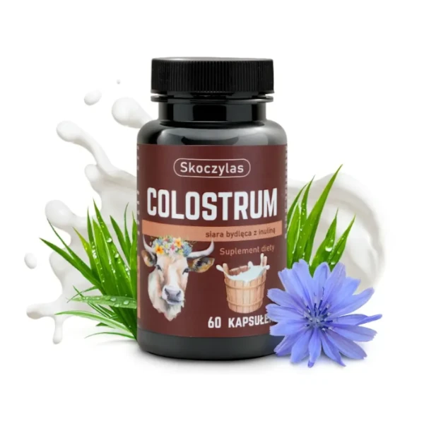 COLOSTRUM siara bydlęca z inuliną | 60 kapsułek 1 Suplement diety z colostrum i inuliną 60 kapsułek – Skoczylas