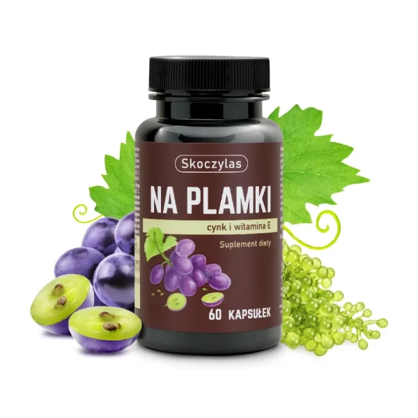 NA PLAMKI cynk, beta karoten, witamina E | 60 kapsułek 1 Na plamki – cynk, beta-karoten, witamina E 60 kapsułek – Skoczylas