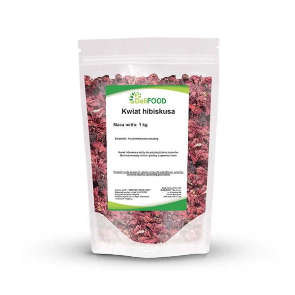 Kwiat Hibiskusa | 1 kg 1 Kwiat Hibiskusa 1000g – Naturalne wsparcie odpornośc
