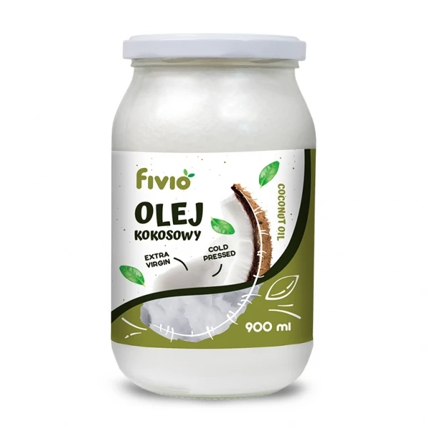 Olej kokosowy extra virgin | 900 ml 1 Olej kokosowy extra virgin 900 ml | zdrowie, uroda i smak w jednym!