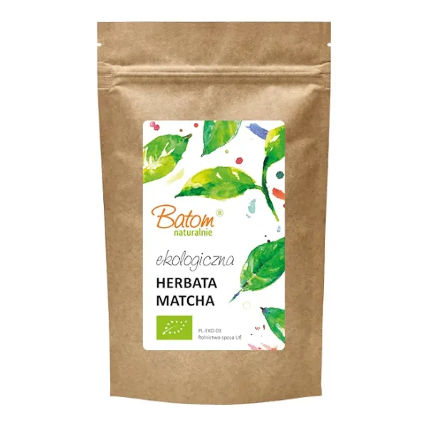 Herbata zielona matcha BIO | 100g 1 Herbata zielona matcha BIO 100g BATOM – energia natury w czystej postaci