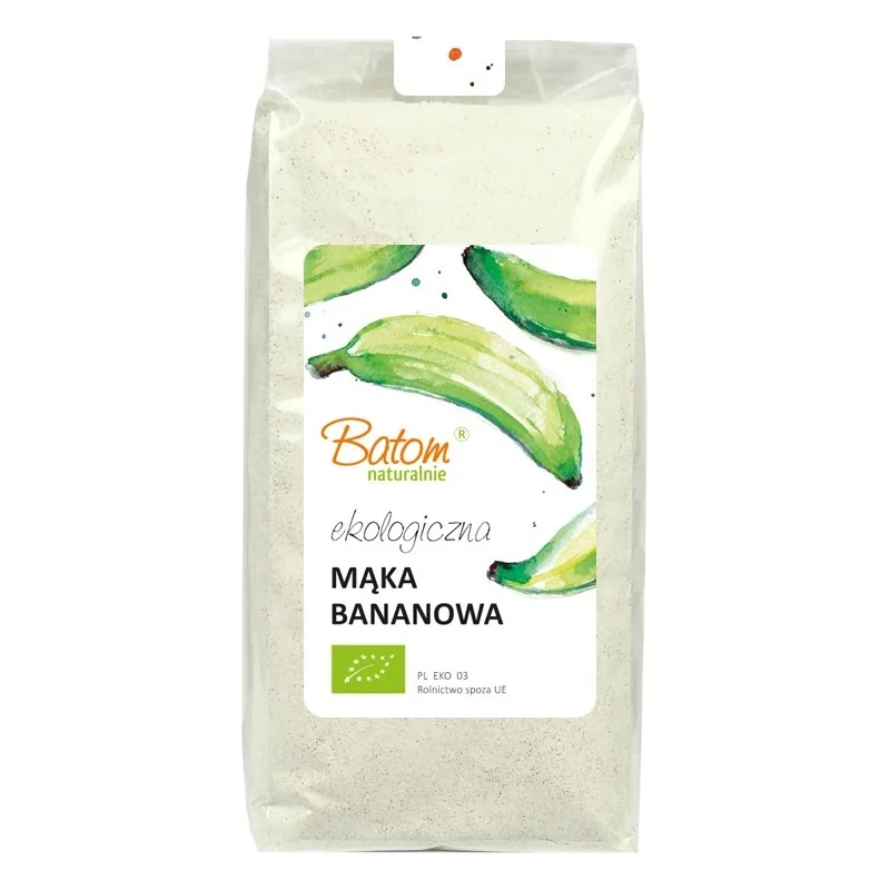 Mąka bananowa BIO | 500 g 1 Mąka bananowa BIO 500g BATOM – naturalna alternatywa dla tradycyjnych mąk