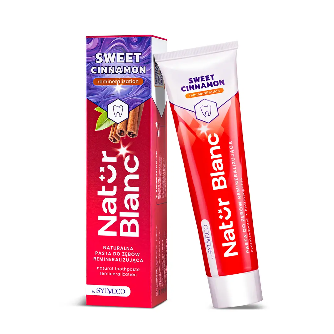 SYLVECO Natur Blanc Pasta do zębów SWEET CINNAMON remineralizująca 100 ml 1 SYLVECO Natur Blanc Pasta do zębów SWEET CINNAMON remineralizująca 100 ml