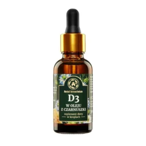 Witamina D3 w kroplach oleju z czarnuszki - 30 ml | Herbal Monasterium