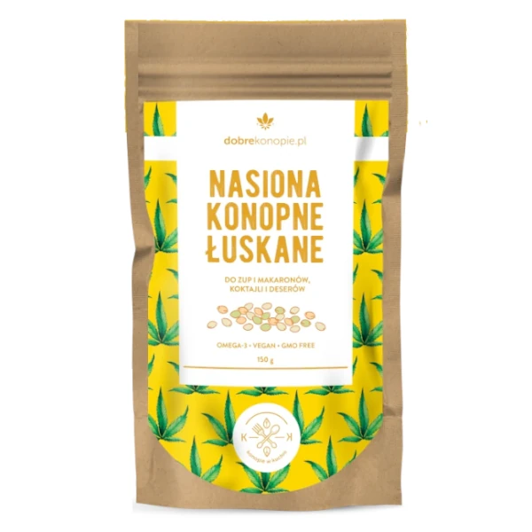 Nasiona konopne łuskane 150 g 1 Nasiona konopne łuskane 150 g | Dobre Konopie