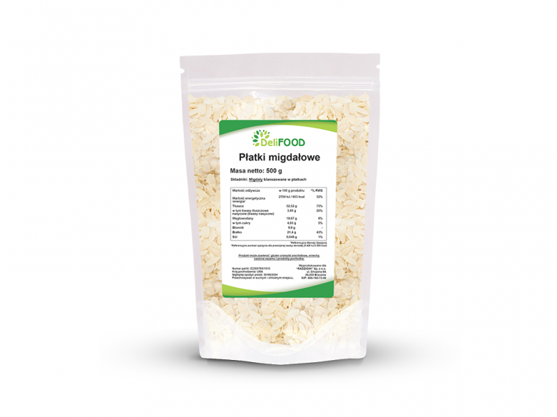 Płatki Migdałowe 500 g 1 Płatki Migdałowe delifood 500 g