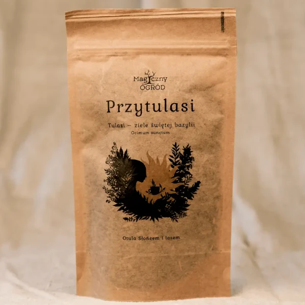 Przytulasi 50 g | Ziele tulasi (Ocimum sanctum) 1 Przytulasi 50 g – ziele tulasi (Ocimum sanctum) marki Nanga