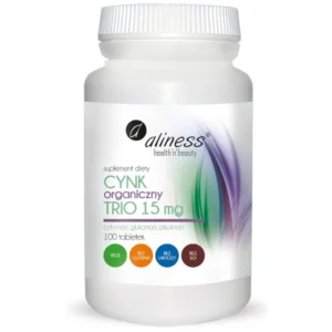 Cynk Organiczny Trio 15 mg x 100 tabletek VEGE –-Aliness