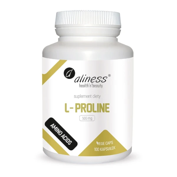 L-Proline 500 mg | 100 kapsułek VEGE 1 L-Proline 500 mg | 100 kapsułek VEGE - Aliness