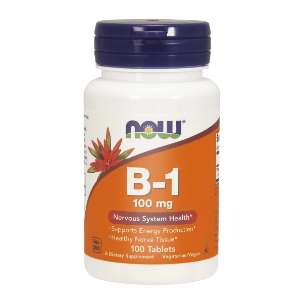 NOW Foods B-1 100 mg - Witamina B1 | 100 tabletek 1 NOW Foods B-1 100 mg - Witamina B1 | 100 tabletek