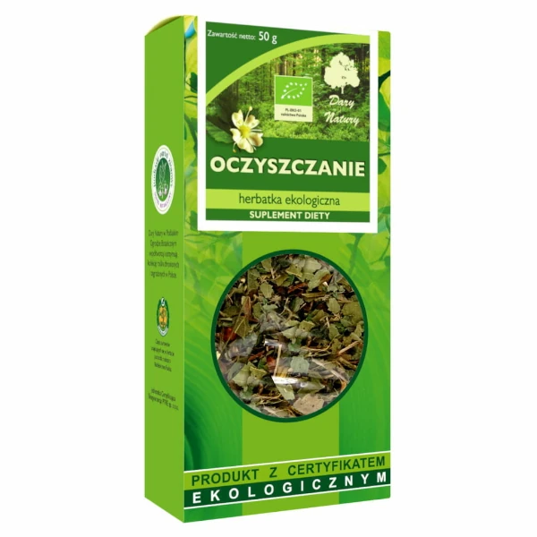 Herbatka Oczyszczanie EKO | 50 g 1 Herbatka Oczyszczanie EKO 50 g – Dary Natury